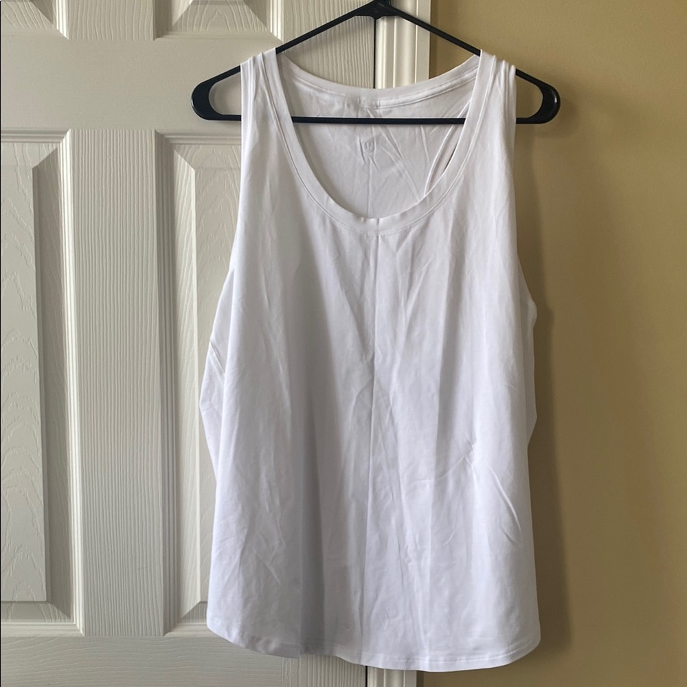Lululemon Athletica White Sleeveless Tank Top